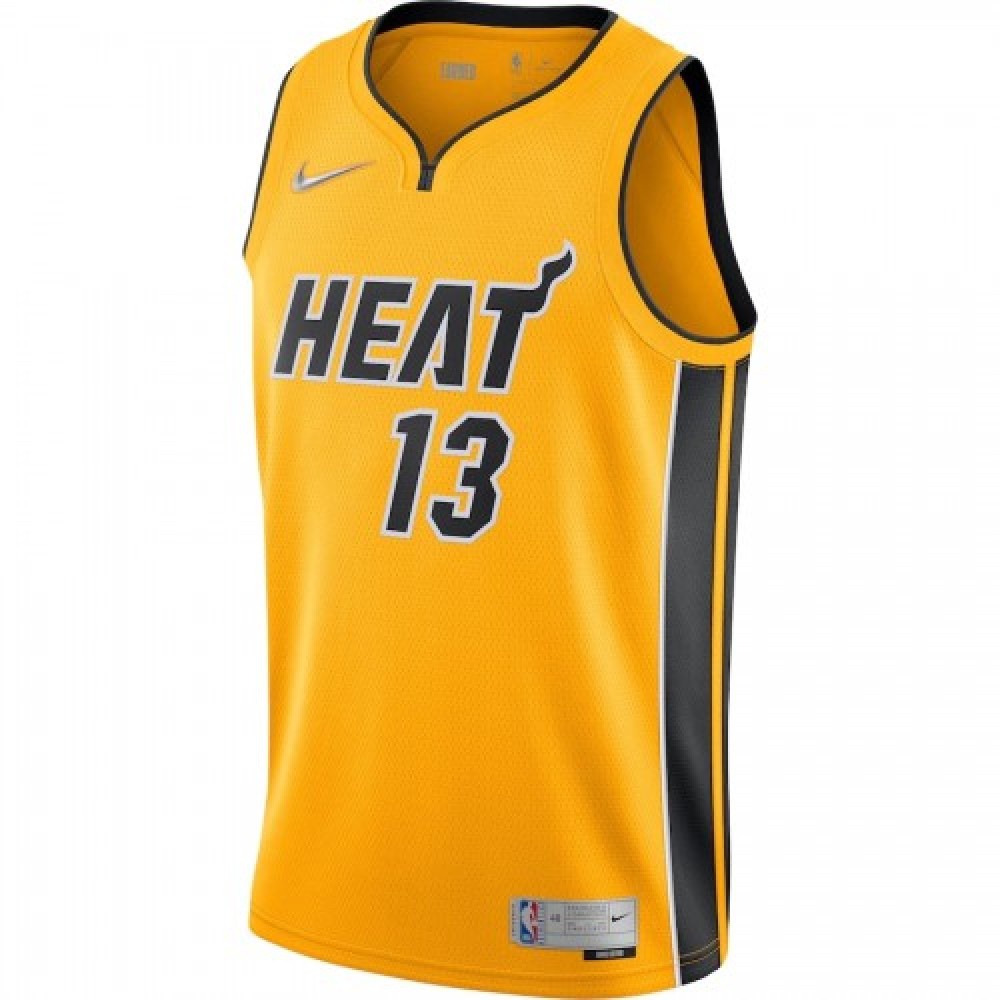 Men's Miami Heat Bam Adebayo #13 Yellow 20/21 Swingman Jersey - Earned Edition-Pro Kit Vault | Brand New 26/27 Sports Jerseys